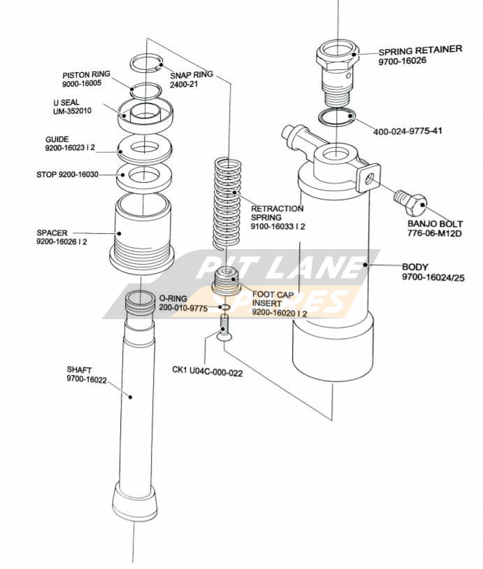 LHS FRONT AIR JACK ASSEMBLY